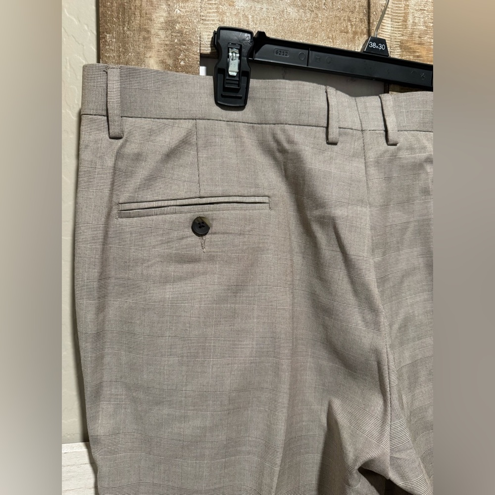 Haggar Premium Stretch Tailored Fit Pants - Light Brown - Picture 8 of 10